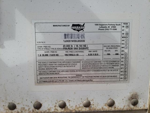 Продаж на аукціоні авто 2008 Wabash Unknown, vin: 1JJV281W68L082030, номер лоту: 56199575