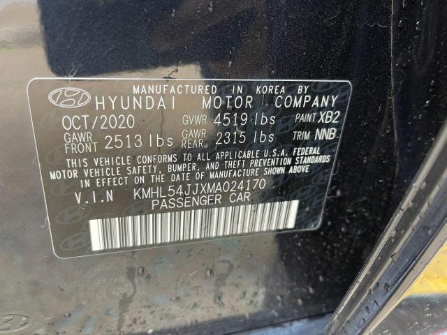 Aukcja sprzedaży 2021 Hyundai Sonata Hyb, vin: KMHL54JJXMA024170, numer aukcji: 58874395