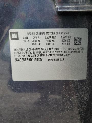 Aukcja sprzedaży 2013 Buick Regal Prem, vin: 2G4GS5ER0D9150422, numer aukcji: 58039445