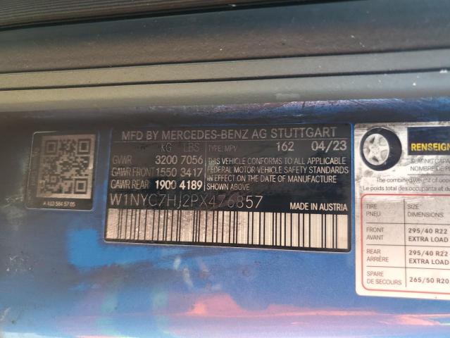 Aukcja sprzedaży 2023 Mercedes-benz G 63 Amg, vin: W1NYC7HJ2PX476857, numer aukcji: 53809805