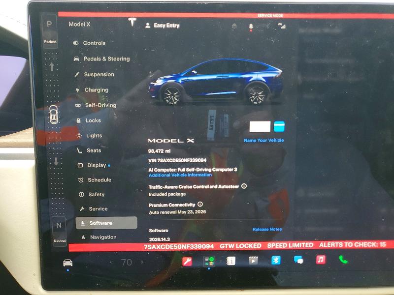 Продаж на аукціоні авто 2022 Tesla Model X, vin: 7SAXCDE50NF339094, номер лоту: 53280316