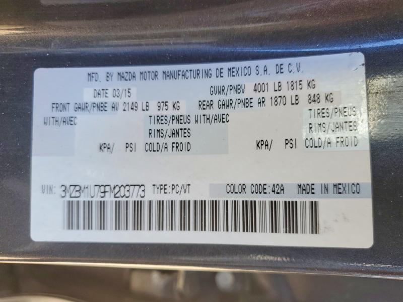 Auction sale of the 2015 Mazda 3, vin: 3MZBM1U79FM203773, lot number: 55111396