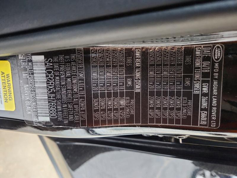 Aukcja sprzedaży 2018 Land Rover Discovery Sport, vin: SALCR2RX5JH769880, numer aukcji: 54061066