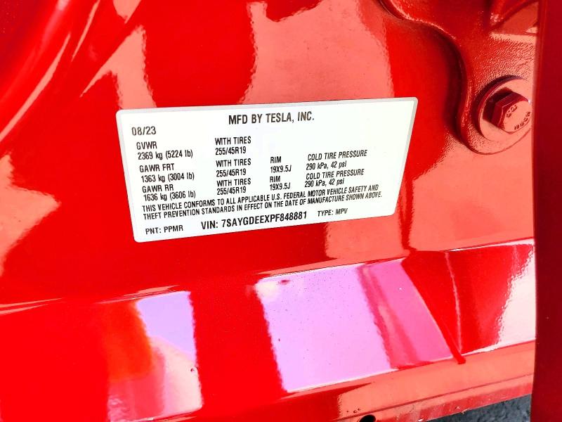 Продажа на аукционе авто 2023 Tesla Model Y, vin: 7SAYGDEEXPF848881, номер лота: 55550026