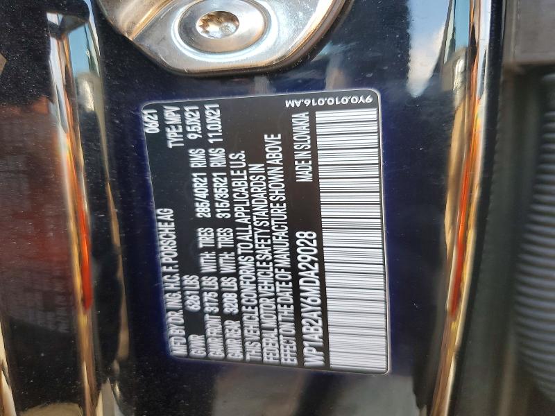 Продаж на аукціоні авто 2021 Porsche Cayenne, vin: WP1AB2AY6MDA29028, номер лоту: 54450906