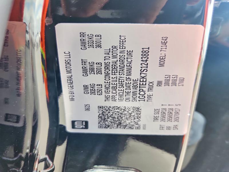 Продаж на аукціоні авто 2025 Chevrolet Colorado, vin: 1GCPTEEK7S1243881, номер лоту: 53762926