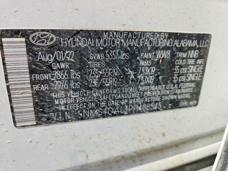 52699186 :رقم المزاد ، 5NMS4DAL3PH488545 vin ، 2023 Hyundai Santa Fe مزاد بيع