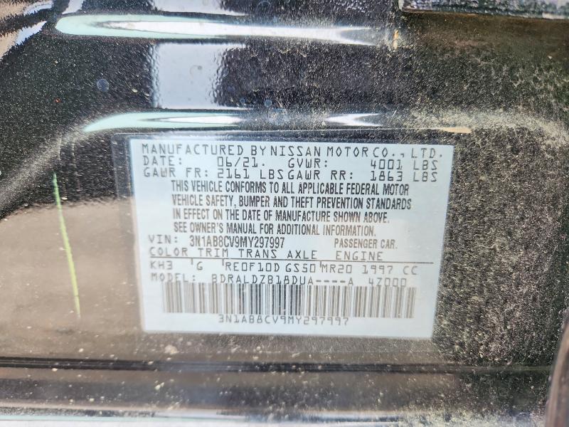 Aukcja sprzedaży 2021 Nissan Sentra, vin: 3N1AB8CV9MY297997, numer aukcji: 54520216