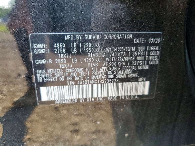 52262236 :رقم المزاد ، 4S4BTANC1S3235223 vin ، 2025 Subaru Outback مزاد بيع