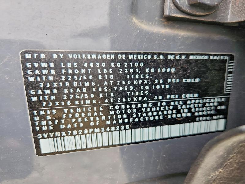 Продаж на аукціоні авто 2023 Volkswagen Taos, vin: 3VVNX7B28PM348226, номер лоту: 54522866