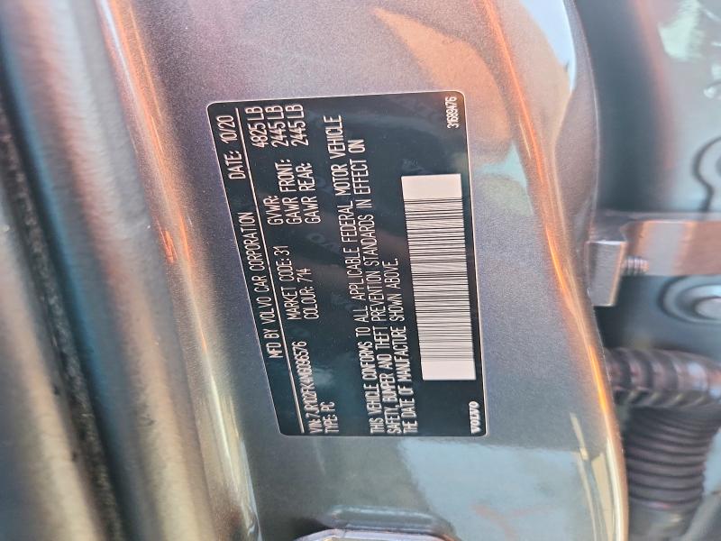 51910516 :رقم المزاد ، 7JR102FK4MG096576 vin ، 2021 Volvo S60 مزاد بيع