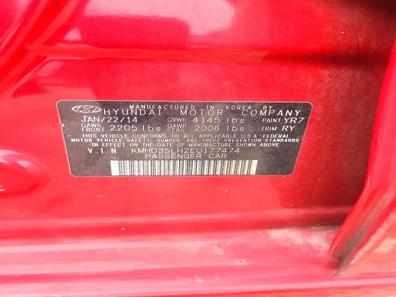 52997726 :رقم المزاد ، KMHD35LH2EU177474 vin ، 2014 Hyundai Elantra Gt مزاد بيع
