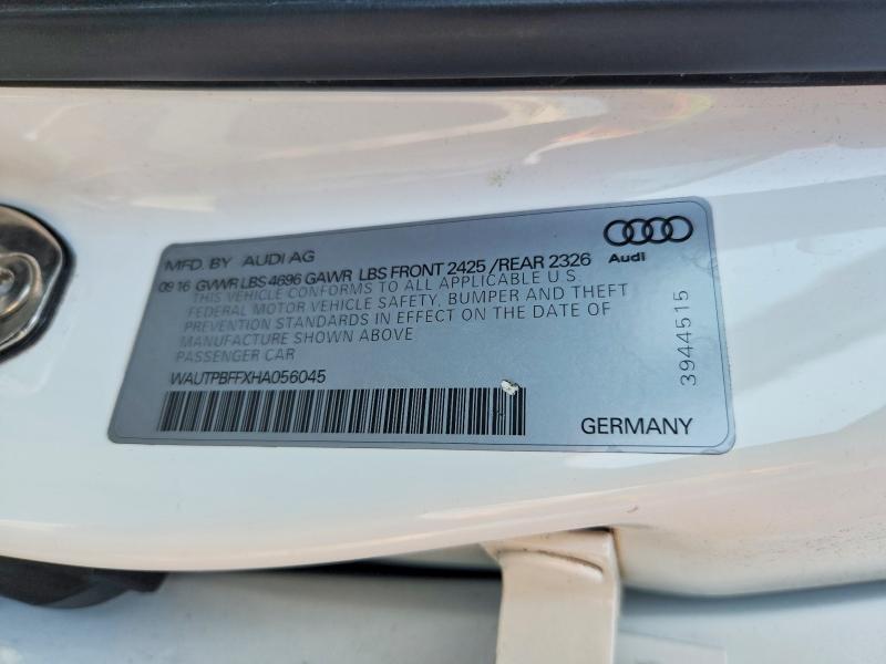 Auction sale of the 2017 Audi A3, vin: WAUTPBFFXHA056045, lot number: 54095666