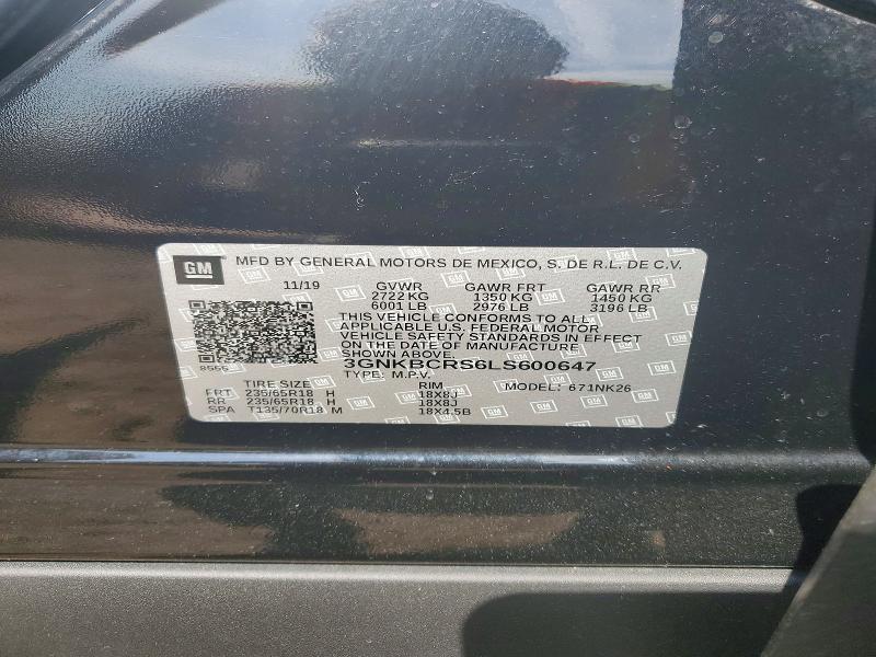 Продаж на аукціоні авто 2020 Chevrolet Blazer, vin: 3GNKBCRS6LS600647, номер лоту: 54680346