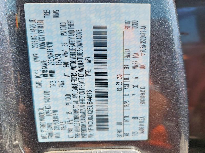 Продаж на аукціоні авто 2014 Ford Escape, vin: 1FMCU0JX2EUB44576, номер лоту: 54648646