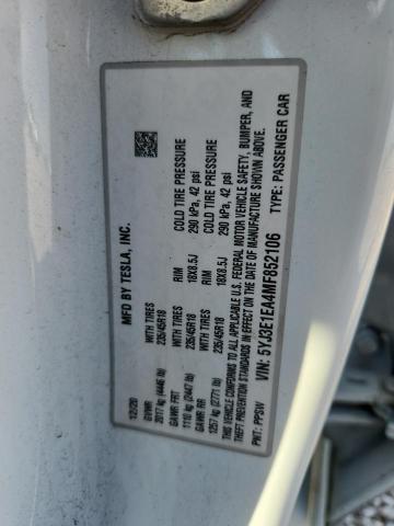 Продажа на аукционе авто 2021 Tesla Model 3, vin: 5YJ3E1EA4MF852106, номер лота: 55155856