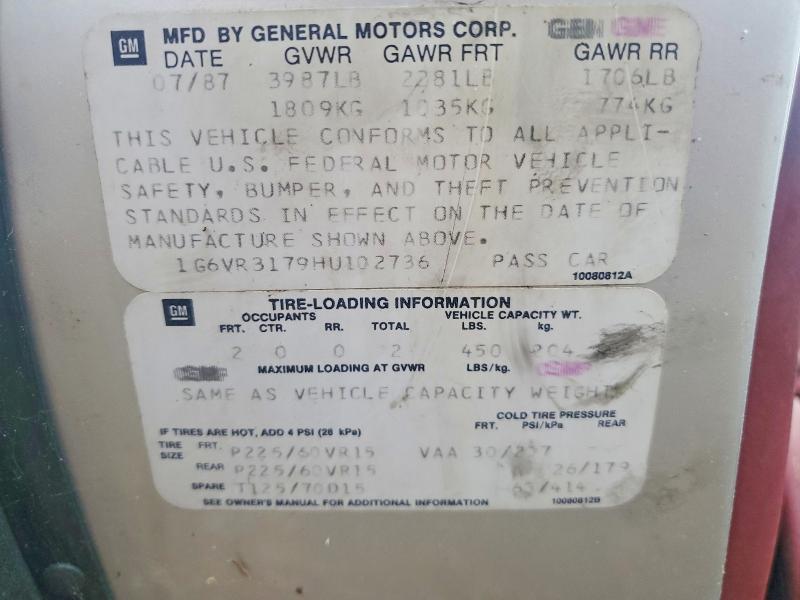 Продажа на аукционе авто 1987 Cadillac Allante, vin: 1G6VR3179HU102736, номер лота: 54510676