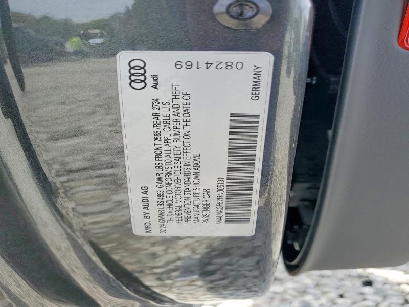 Auction sale of the 2024 Audi A5, vin: WAU4AGF52RN005191, lot number: 52810426