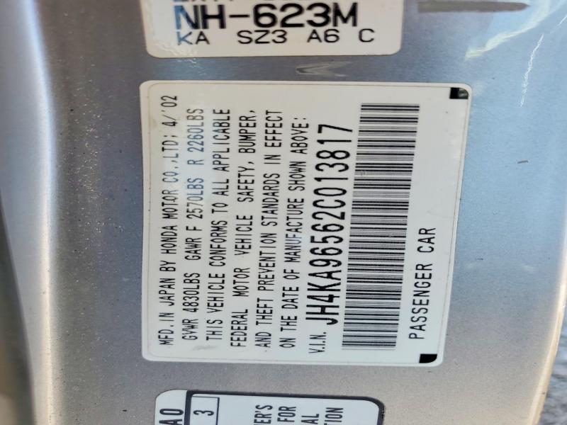 Aukcja sprzedaży 2002 Acura 3.5rl, vin: JH4KA96562C013817, numer aukcji: 54232786