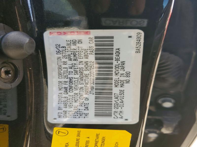 Продаж на аукціоні авто 2002 Lexus Es, vin: JTHBF30G120072512, номер лоту: 52566196