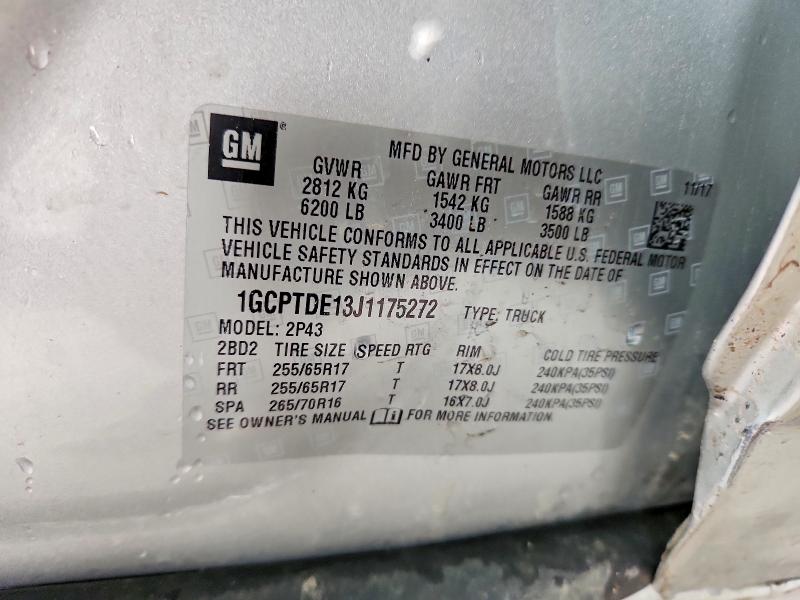 Продаж на аукціоні авто 2018 Chevrolet Colorado, vin: 1GCPTDE13J1175272, номер лоту: 52366646