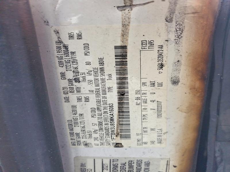 Aukcja sprzedaży 2021 Ford Transit, vin: 1FTBW3U85MKA16083, numer aukcji: 52428676