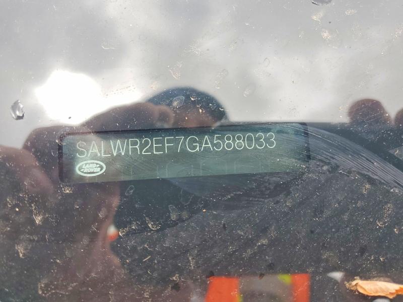 2016 Land Rover Range Rover Sport მანქანა იყიდება აუქციონზე, vin: SALWR2EF7GA588033, აუქციონის ნომერი: 54282556