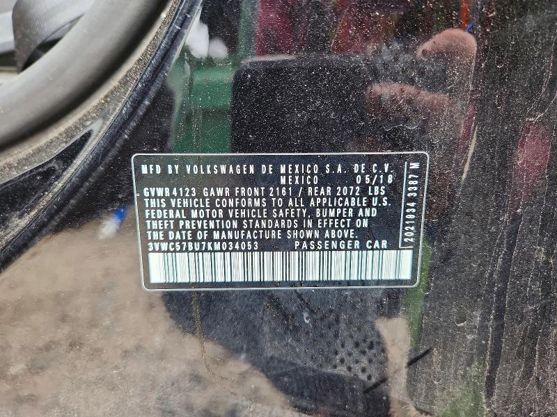 Aukcja sprzedaży 2019 Volkswagen Jetta, vin: 3VWC57BU7KM034053, numer aukcji: 54472486