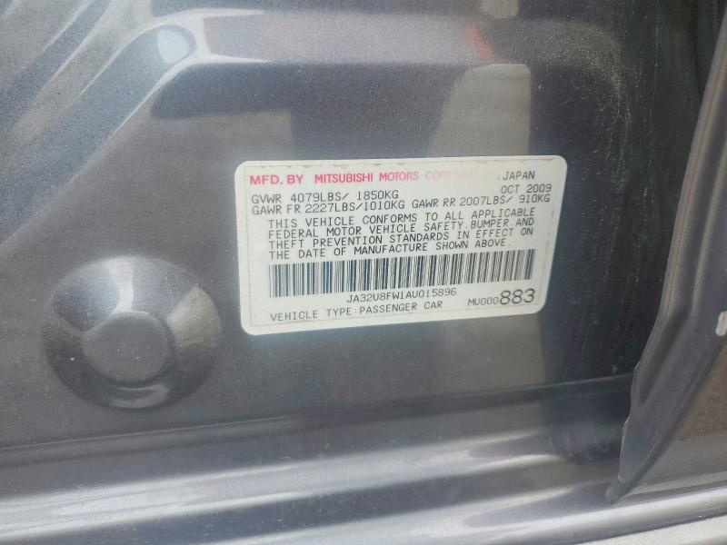 Продажа на аукционе авто 2010 Mitsubishi Lancer, vin: JA32U8FW1AU015896, номер лота: 55127156