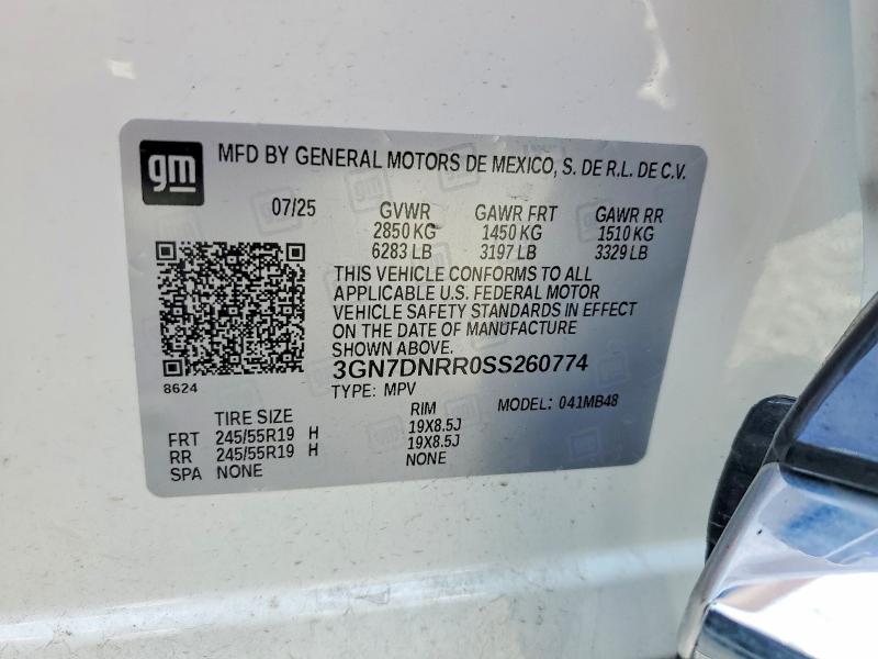 54181156 :رقم المزاد ، 3GN7DNRR0SS260774 vin ، 2025 Chevrolet Equinox مزاد بيع