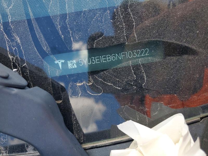 Продажа на аукционе авто 2022 Tesla Model 3, vin: 5YJ3E1EB6NF103222, номер лота: 54582916