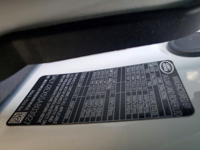 54832926 :رقم المزاد ، SALYJ2EX5SA803927 vin ، 2025 Land Rover Range Rover Velar مزاد بيع