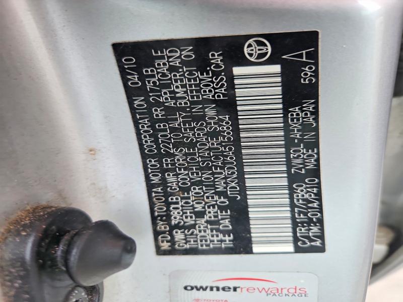 Продаж на аукціоні авто 2010 Toyota Prius, vin: JTDKN3DU6A5156864, номер лоту: 54330156