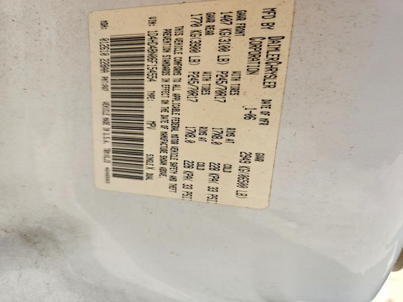 2006 Dodge Durango მანქანა იყიდება აუქციონზე, vin: 1D4HD48N06F154554, აუქციონის ნომერი: 53923956