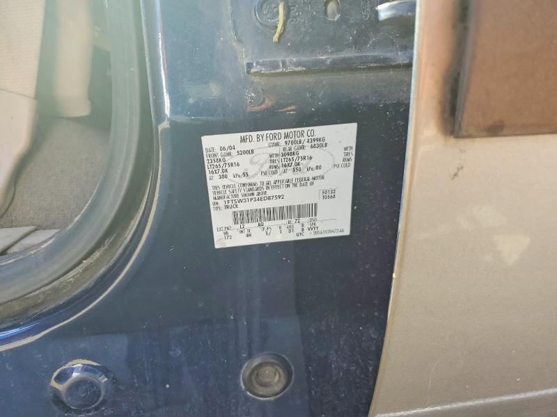 54526236 :رقم المزاد ، 1FTSW31P34ED87592 vin ، 2004 Ford F350 مزاد بيع