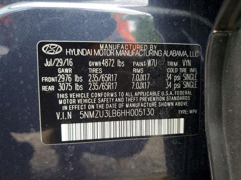 Продаж на аукціоні авто 2017 Hyundai Santa Fe Sport, vin: 5NMZU3LB6HH005130, номер лоту: 53468616
