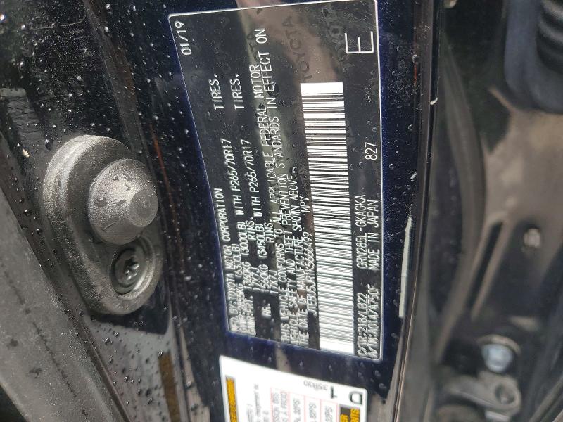 Продажа на аукционе авто 2019 Toyota 4runner, vin: JTEBU5JR1K5666499, номер лота: 55143816