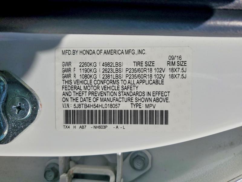 Aukcja sprzedaży 2017 Acura Rdx, vin: 5J8TB4H54HL018057, numer aukcji: 52824576