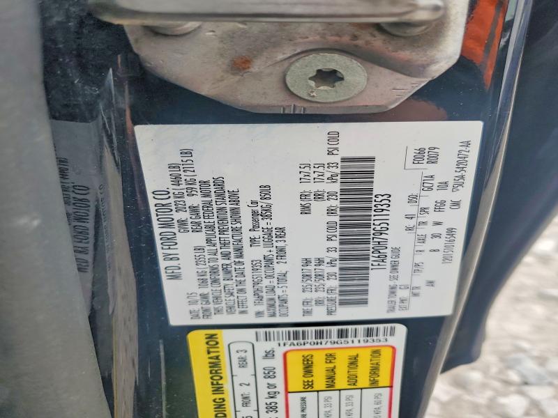 Aukcja sprzedaży 2016 Ford Fusion, vin: 1FA6P0H79G5119353, numer aukcji: 53250526