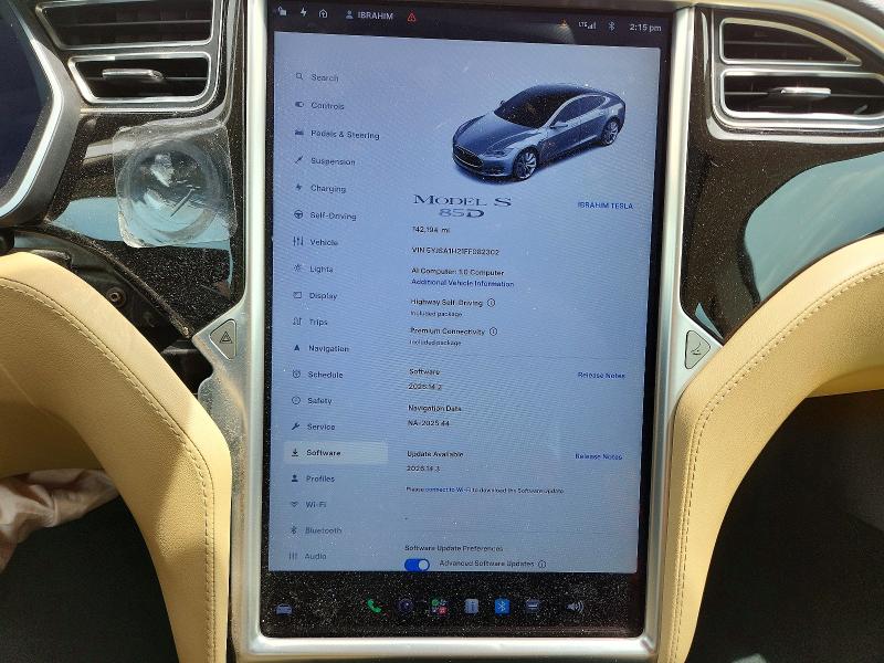 Продажа на аукционе авто 2015 Tesla Model S, vin: 5YJSA1H21FF082302, номер лота: 52237696