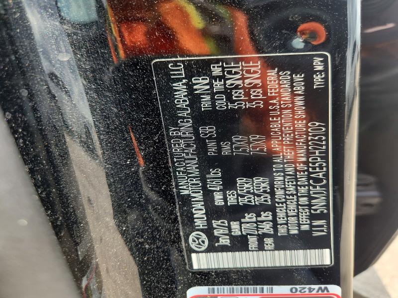53658016 :رقم المزاد ، 5NMJFCAE5PH223109 vin ، 2023 Hyundai Tucson مزاد بيع