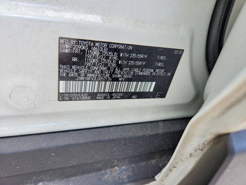 Продаж на аукціоні авто 2020 Toyota Rav4, vin: JTMY1RFV2LD057126, номер лоту: 53530486