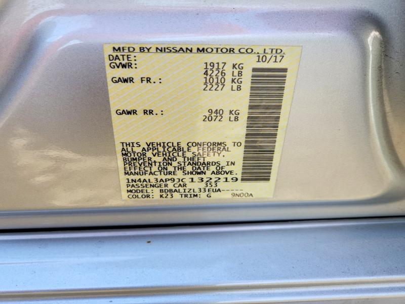 Auction sale of the 2018 Nissan Altima, vin: 1N4AL3AP9JC132219, lot number: 53995956