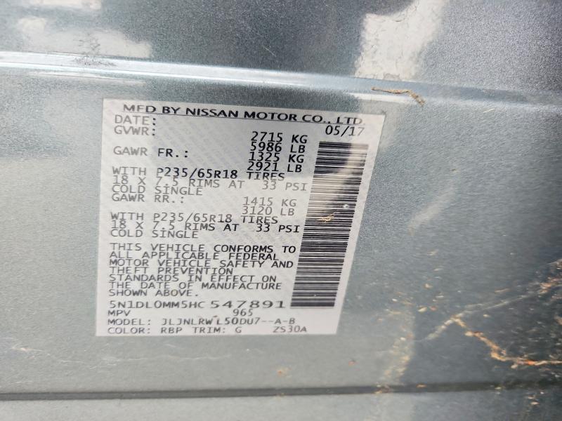 Aukcja sprzedaży 2017 Infiniti Qx60, vin: 5N1DL0MM5HC547891, numer aukcji: 51091906