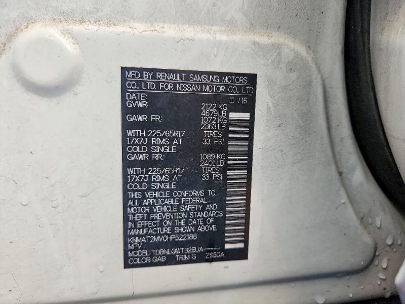 Продажа на аукционе авто 2017 Nissan Rogue, vin: KNMAT2MV0HP522188, номер лота: 53522276