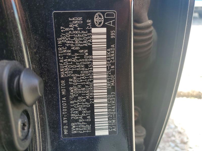 Aukcja sprzedaży 2017 Toyota Corolla, vin: 2T1BURHE1HC945798, numer aukcji: 55422486
