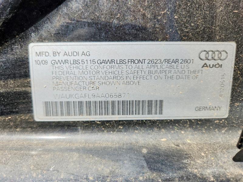 53127336 :رقم المزاد ، WAUKGAFL9AA065871 vin ، 2010 Audi S4 مزاد بيع