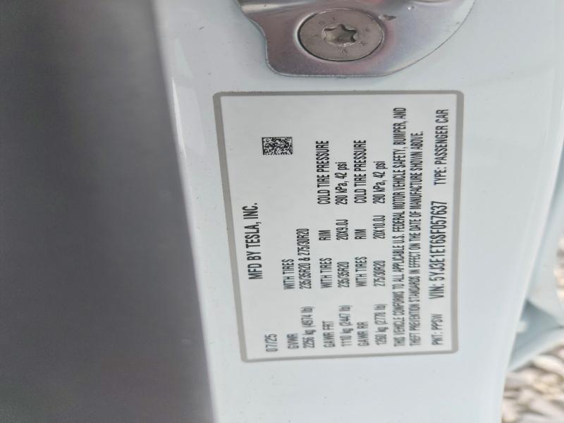 Продаж на аукціоні авто 2025 Tesla Model 3, vin: 5YJ3E1ET6SF057637, номер лоту: 54891206