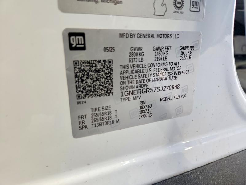 Продаж на аукціоні авто 2025 Chevrolet Traverse, vin: 1GNERGRS7SJ270548, номер лоту: 55579416