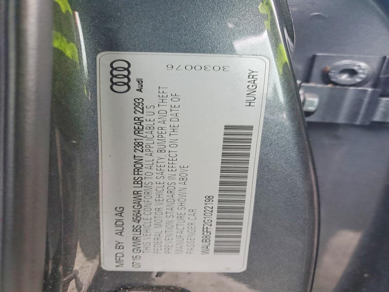 Aukcja sprzedaży 2016 Audi A3, vin: WAUB8GFF2G1022198, numer aukcji: 54147466